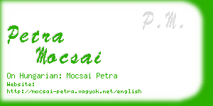 petra mocsai business card